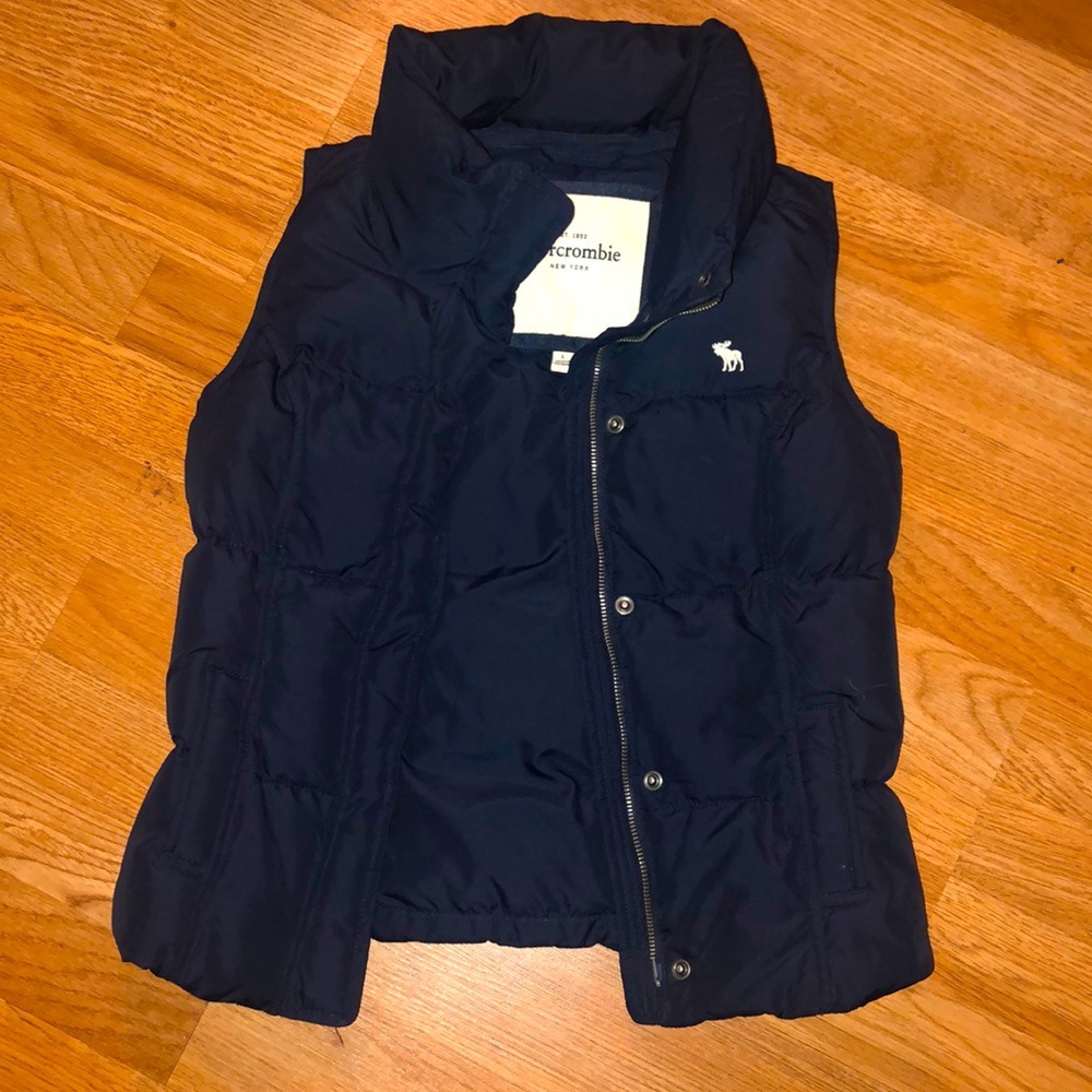 Abercrombie blue puff vest